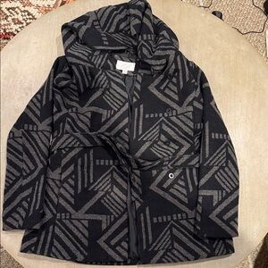 Xhilaration Black and Gray Patterned Jacket